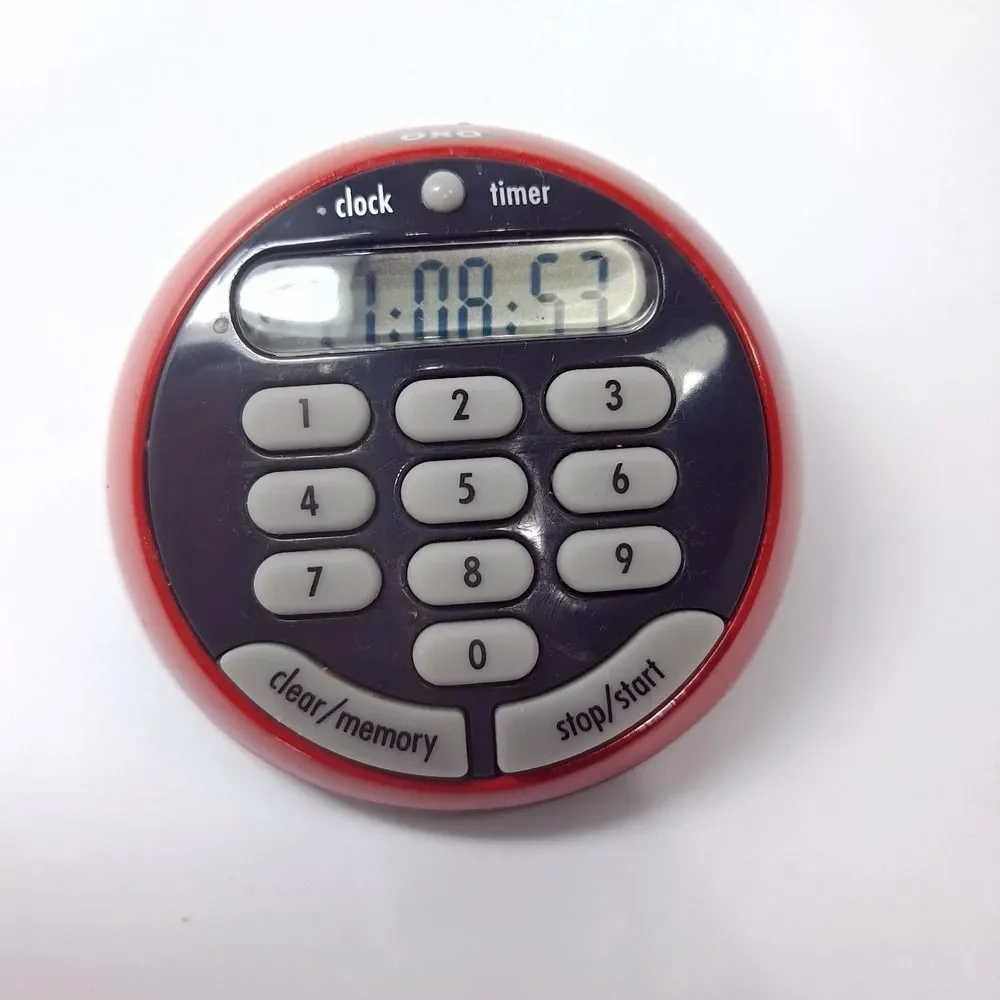 OXO soft works‎ Red Digital Timer kitchen egg alarm LCD Display Buttons WORKS